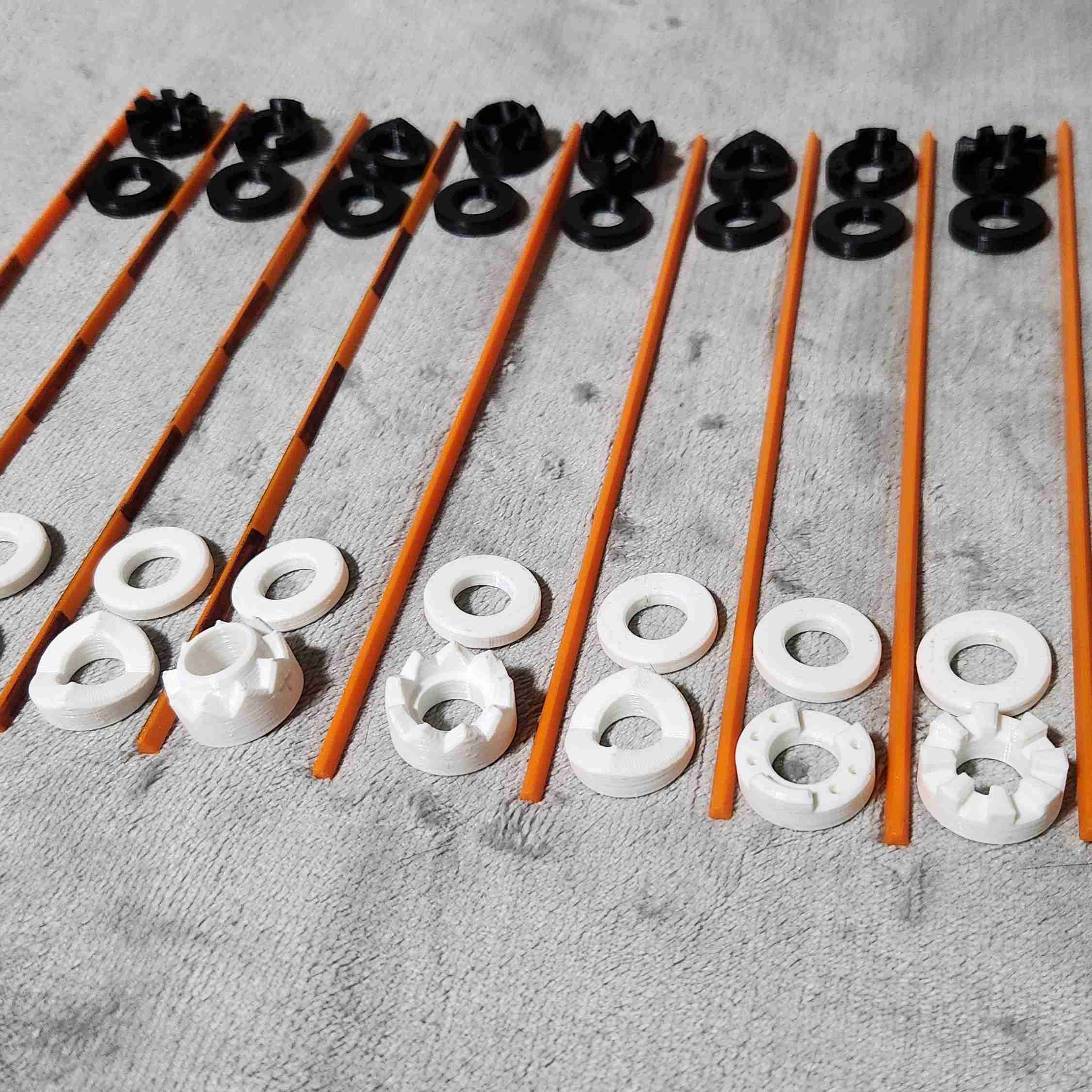 a unique set of chess pieces