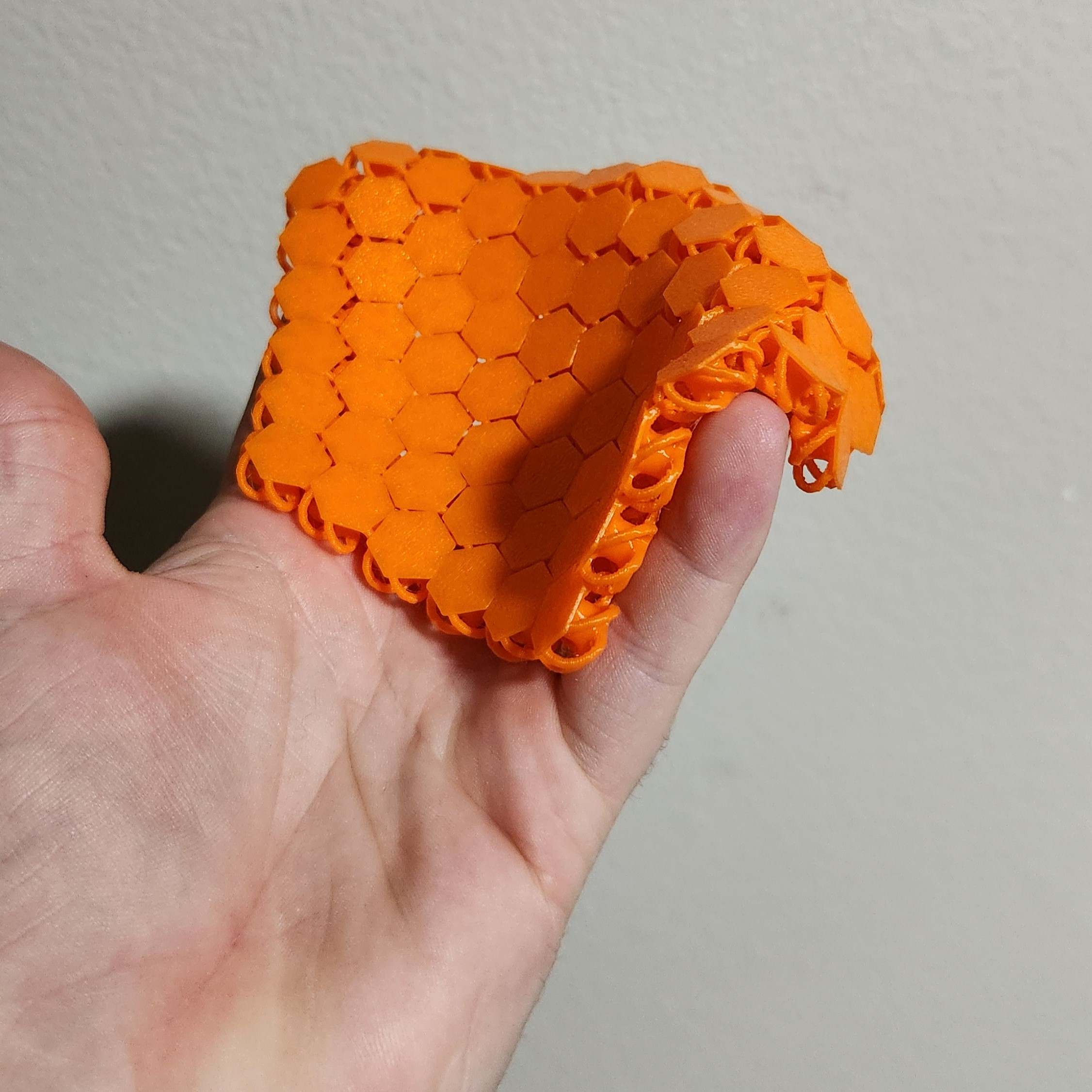a fabric like object made out of rigid plastic